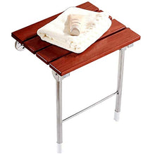 AGWa Folding Bath | Doccia Sedia | Montaggio a parete | Soild legno pieghevole Sedile Sedia | Bagno Sgabello, scarpe da banco e Resto Sgabello