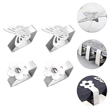 Cabilock 4Pcs Tovaglia Clip in Acciaio Inox Tavolo da Picnic Copertura Morsetti Farfalla a Forma di Fiore di Panno di Tabella del Supporto del Pannello Esterno Clip per La Cucina