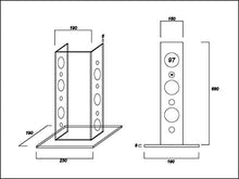 IKONA Espositore di Bottiglie di Vino | Totem portabottiglie di Vino in plexiglass | Disegnato e Prodotto in Italia | Dim. 23 x 19 x 68 cm (L)