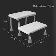 Sgabello da doccia Bagno sgabello Scala in acciaio inox 2-tier piede sgabello da bagno Sgabello Bagno 2-step Passo Seduto sgabello bianco sgabello scala portatile doccia Sgabello leggero Vasca da banc