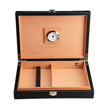 XZJJZ Cigar Box Cigar Box, Cigar Humidor Professionale, Portatile Cedar + PU Coccodrillo Cigar idratante Confezione Regalo con igrometro Luogo 25 Cigars