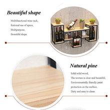 JHGJBJ Cremagliera di Vetro di Vino Vino Rack di Legno Ferro battuto Solido a Parete Wine Rack Bicchiere di Vino Creativo a Testa in Giù espositore