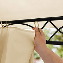 TOOLPORT Gazebo da Giardino 3x3 m - 100% Impermeabile - con 4 Teli Laterali - ca. 180g/m² Telo del Tetto Color Crema