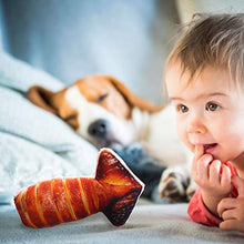 dangyin Cuscino per Alimenti - Cuscino per Calamari alla griglia 3D, Simulazione innovativa Grande Peluche per Bambola con Cuscino per Calamari