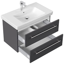 Villeroy & Boch Lavabo con mobiletto, Legno, Antracite Lucido, 75x50x44 cm, 2 unità