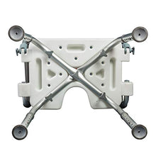 L&KW Sedia da Doccia Girevole per Sedia a rotelle per Anziani/disabili Sgabello Antisdrucciolo Sedie Regolabili con Manico e Schienale Sgabello da Bagno in Bianco Max 100kg,Bianca
