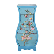 Armadietto del Secchio Dipinto Creativo Vaso di stoccaggio Armadio del Salotto (Color : Blue)
