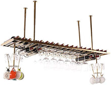 MFLASMF European Bar Creative Stainless Steel Light Wine Rack, Wine Glass Rack, Upside Down Home Wine Glass Rack, stemware Rack (Size : 60 * 35cm)