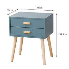 POPSPARK Comodino con Cassetto,Comodino Moderno,Tavolino/Comodino in MDF per Mobile Camera da Letto (Grigio Blu)