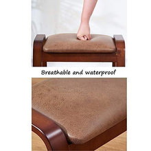 YANG Jiangang-ottomani Mobili for la casa Solid Leisure Legno Sgabello Imbottito Piede Sgabello poggiapiedi Retro Banco con Brown Cuscino del Sedile for Soggiorno Max.200kg