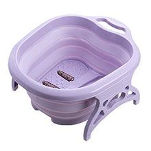 Venus valink Vasca da bagno pieghevole per piedi con rulli massaggianti per cure sanitarie per piedi stanchi, bacino portatile per bagno cucina, secchio pieghevole per campeggio all'aperto