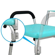 NZDY Articoli Essenziali per la Casa, Sgabello da Bagno Regolabile in Altezza Sgabelli da Bagno, Sgabello da Bagno Antiscivolo Sgabello da Bagno per Anziani con Braccioli Schienale Sgabello da Bagno