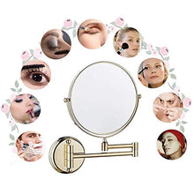 AJH 3X Specchio da Bagno con ingrandimento a Parete Specchio per Il Trucco Specchio cosmetico per Trucco Specchio bifacciale 360 e Girevole Allungabile Collegamento Ele