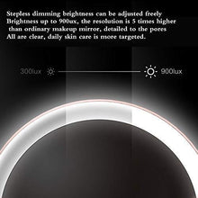 Specchio per il trucco Specchio per il trucco illuminato 7 `` X 5 '' Specchio per il trucco a LED con 30 rotazione Specchio per il trucco con base antiscivolo rotonda Specchio cosmetico per il trucco