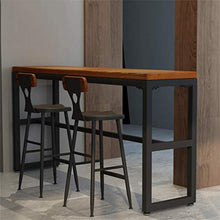 LLT Pratico sgabello Exquisite 2 Pz Bar sedia della cucina Bar Sgabelli colazione cucina contatore Chair Black Metal Telaio ergonomico sede di legno di sicurezza Schienale,45 cm,45 cm
