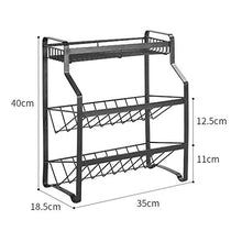 LYM &ripiano di stoccaggio Mensole da Cucina, condimento Bottiglie Domestici Multifunzione scaffale a 2 Strati, scaffalatura di immagazzinaggio Mensola Scaffale di Finitura