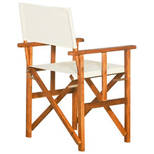 vidaXL Legno Massello di Acacia Sedia da Regista Pieghevole Seggiola Cucina