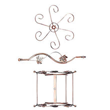 UKOCH - Porta bottiglie di vino in metallo vintage per bicchieri di vino