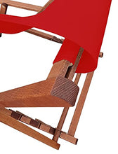 Erst-Holz 5 Varianti/Colori di Tessuti per Robusta Sedia a Sdraio particolarmente Larga V-10-500, Colore di Stoffa:Rosso