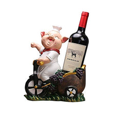 zxb-shop Portabottiglie Wine Holder archiviazione Sorridente Pig Shape Wine Rack personalità Home Kitchen Restaurant Resina Vino Vassoio controsoffitto Cabinet Cantina Portabottiglie da appoggio