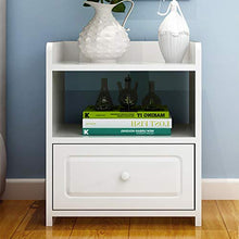 Comodini Bianco con Cassettiera, Tavolino in Legno Modern Simple Bedroom Night Stand Storage Unit MDF (Dimensioni : 1 Drawer)