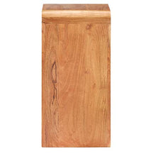 Dioche Comodino con 1 cassetto in legno di acacia massiccio, design industriale, 40 x 30 x 60 cm, finitura in palissandro