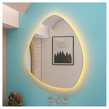 FYTVHVB Specchio Luminoso a LED a Forma di Goccia d'Acqua nordica,Specchio Decorativo per Camera da Letto Senza Telaio Irregolare con Luce,Specchio retroilluminato per Bagno a Prova di Esplosione