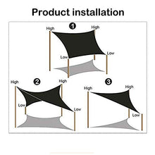 Tenda A Vela Impermeabile ， Tenda A Vela Rettangolare ， Tenda da Sole A Vela con Blocco UV 98% per Giardino Patio Esterno(Size:3X4m,Color:Grigio)