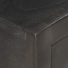 Tidyard Comodino Nero e Oro,Comò e cassettiere,Comodini da Notte,Comodino Moderno Cassettiera,Tavolini da caffè 40x30x50 cm in Legno Massello di Mango
