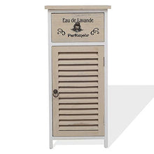 Rebecca Mobili Mobile bagno, armadietto per camera, 1 anta 1 cassetto, bianco beige, stile vintage, bagno camera - Misure: 75 x 32 x 27 cm (HxLxP) - Art. RE4594