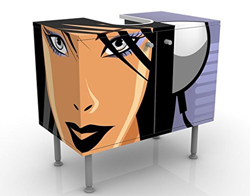 Apalis Mobile per lavabo Design DJane Spicy 60x55x35cm, Basso, Larghezza: 60cm, Regolabile, mobiletto da lavandino, lavandino, mobiletto da lavabo, lavabo, mobiletto, Bagno, Bagnetto, Mobile da Bagno