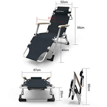 SHUAIIJUAN Sedia per il tempo libero domestico Sdraio pieghevole Patio Lounge Poltrone Chaise Lounge Chair letto regolabile Garden Beach Chair con l'ammortizzatore for Outdoor, campeggio, spiaggia, De