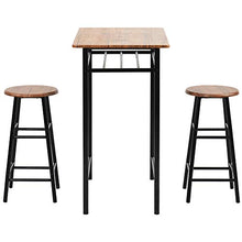 Set Tavolo Bar Bancone sgabelli Mobile Bar Tavolo Da Bar Set Da Cucina Cucina Pranzo Colazione Sedie Alta Sgabelli Set Set Da 3 Pezzi Tavolo Da Bar Set Per Patio Nook Ufficio Uso Mobili Per La Casa