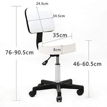 ZXYDD - Sedia per Massaggi da Salone, Regolabile, Girevole, Girevole, con Schienale Bianco, per Parrucchieri, Manicure, Tatuaggi, Massaggi, Spa, Salone