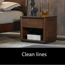 Comodino Stile Cinese Comodino Locker Noce Mobili Camera da Letto in Legno Massiccio Comodino può Essere posizionato sullo Studio, Camera da Let (Colore : Marrone, Dimensione : 45x43x46.8cm)