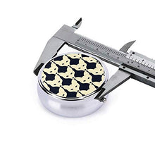 White Fox Animal Print - Contenitore rotondo per pillole, 3 scomparti, in metallo, per medicina e vitamine, per viaggi all'aperto