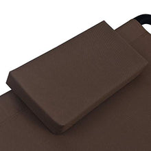 Tidyard Lettino Prendisole con Cuscino Marrone,Lettino da Sole,Lettino a Dondolo,Lettino Prendisole da Esterno,Lettino da Giardino 200x90 cm