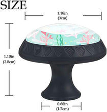 Rosa blu Coral Seaweed Shells Green Pomelli per Porta Set di 4 Pomelli per Mobili Manopole per Cassetti Cucina Armadio Vetro