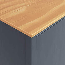Ausla Armadio guardaroba con 2 ante e 2 cassetti, 99 x 45 x 137 cm, in legno di pino, armadio per camera da letto, grigio e marrone miele