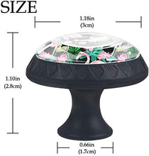 Lotus Pink Leaves Flamingo Pattern rosa Pomelli per Porta Set di 4 Pomelli per Mobili Manopole per Cassetti Cucina Armadio Vetro