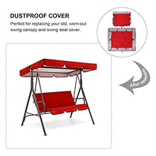 YARNOW Patio Altalena Copertura Set Swing All'aperto Baldacchino Coperchio Superiore Battente Impermeabile Copertura di Sede Cuscino di Ricambio per Giardino Yard Altalena 142X120CM