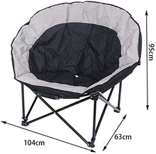 Tavolo da picnic all'aperto Sedia da campeggio Moon Moon Pieghevole Piegatura Sedia rotonda Carico 100kg Sedia da giardino pieghevole confortevole con borsa Sedia per il tempo libero all'aperto Bbq Pa
