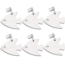 Pesi per tovaglia da picnic per esterni, resistente, per matrimoni, giardino, con clip, per interni, casa, in acciaio inox, antivento, da cucina (pesci)