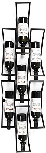 DJSMjbj Europeo Hanging Wine Rack Ferro Wine Rack/Mensola/Decorativo scaffale for Sala da Pranzo, Cucina, Soggiorno attaccatura del Supporto di Vetro Ripiani