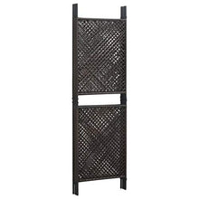 E E-NICES Paravento a 4 Pannelli in Polyrattan Marrone 240x200 cm