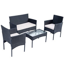 WYLZLIY-Home Set Mobili da Giardino Set Mobili da Esterno Balcone di Alta qualità Set di Mobili Seduta per 4 Persone Mobili da Giardino Set per Giardino Balcone Terrazza