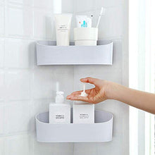 Zixin Bagno a Muro Montaggio a treppiede Bagno Scaffale per Il Bagno Punzonatura a Parete Angolo Plastica Plastica Rack di accumulo di plastica Toilet Bathroom Triangle Rack