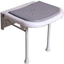 Sgabello da bagno pieghevole da parete per doccia, sgabello pieghevole da parete, sedia pieghevole per cambio scarpe sgabello per anziani/disabili, con gambe regolabili, colore grigio, max. 250 kg