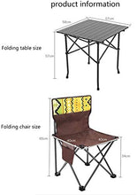Tavolo da picnic all'aperto Tavolo da esterno e sedia Set, Sgabello pieghevole per il tempo libero, tavolo da picnic portatile e sedia, campo auto a guida auto barbecue, set a cinque pezzi Bbq Party T