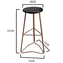 Yxsd Bar in Legno Sgabelli Colazione Pianale da Cucina con Struttura in Metallo e Solid Sedile in Legno sedie da Bar Gambe in Metallo Sgabelli Rovere Moro sgabelli Alti SetIndustrial Style